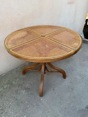 Stilski trpezarijski stolovi: Stari Thonet trpezarijski sto - Španska trska Stari Thonet — 9