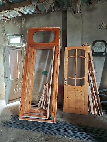 boy aynasi qiyməti: Şüşəli taxta daxili qapılar – komplekt - Material: təbii ağac (şam — 1
