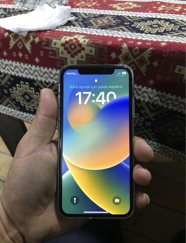 iphone s: IPhone X, 64 GB, Ağ, Zəmanət, Face ID, Sənədlərlə