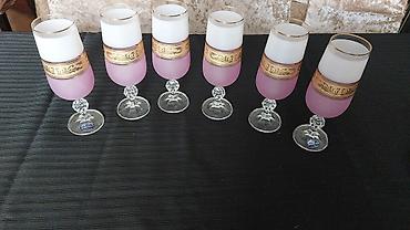 набор ключей: Bohemax Bohemiya kristal qədəh dəsti - Mənşə: Çexiya (Made in Czech — 7