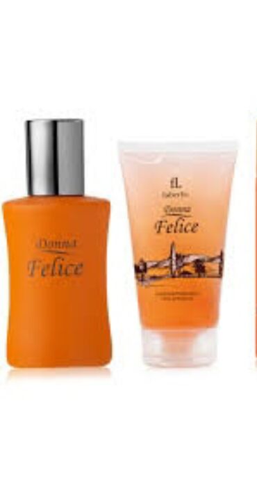 yagli etirler: " Donna Felice " parfum desti. Faberlic. Parfum 55ml.+ Dush geli