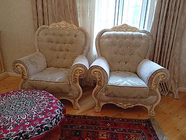 Klassik üslubda dəst yumşaq mebel - Dəst: 1 ədəd 3 nəfərlik divan + 2 lalafo.az -da Klassik üslubda dəst yumşaq mebel - Dəst: 1 ədəd 3 nəfərlik divan + 2