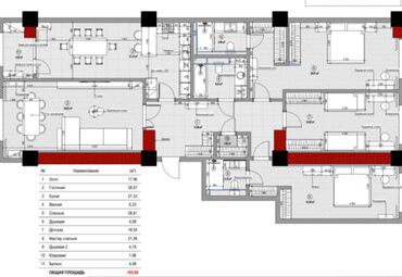 недостроенные дома в бишкеке: 4 комнаты, 164 м², Элитка, 2 этаж, ПСО (под самоотделку)