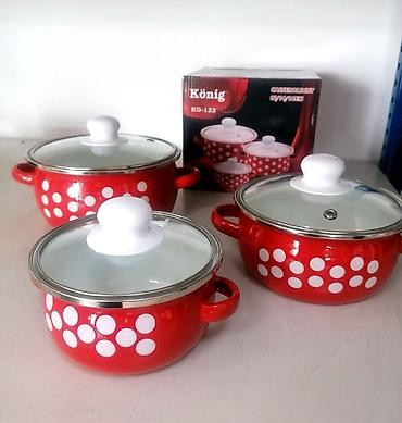 gomila: Set malih emajl šerpica Konig - 2500 din
 0,3l 0,5l 1l — 1