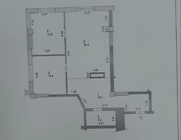 Продажа квартир: 3 комнаты, 76 м², Бишкек Парк ТРЦ Элитка, 14 этаж, ПСО (под самоотделку) — 2