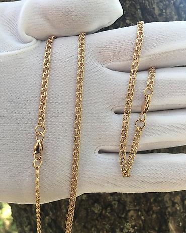 Цепочки: Цепь для бензопилы, Бисмарк, Проба 585, Унисекс, Новый, Ручная работа — 3