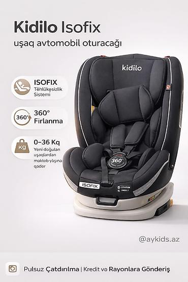 Avtokreslolar: 🚗 Isofix funksiyalı Kidilo uşaq avtomobil oturacağı (0–36 kq) — 1