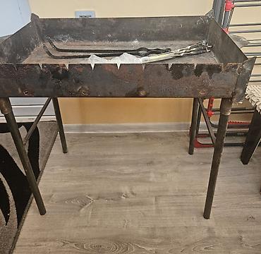 peçka soba: Metall manqal/şiş kababı sobası 40X70 ölçülü manqal 3-4 dəfə işlənib — 5