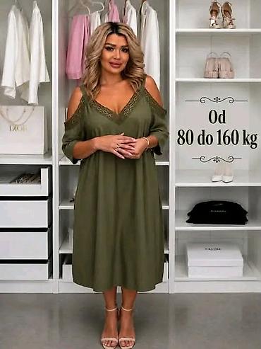 elegant draskovic: Midi haljina sa otvorenim ramenima i čipkanim detaljima. - Kroj — 2
