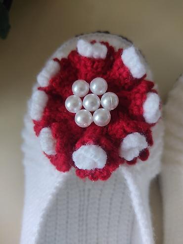 Домашние тапочки: Домашние тапочки, 38.5, Новый, цвет - Белый, Самовывоз — 10