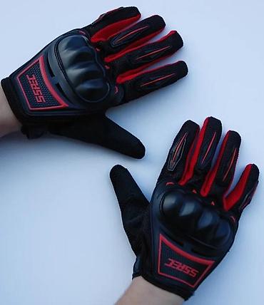 Oprema za bicikliste: Motorističke zaštitne rukavice – crno/crvene - Ojačani štitnici za — 7