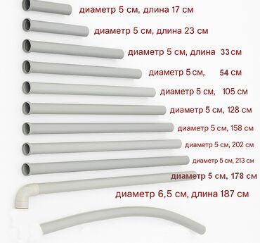 Аксессуары и запчасти для электротранспорта: Труба ПВХ - - остатки, длина кусочков и размер на фото итого 13
