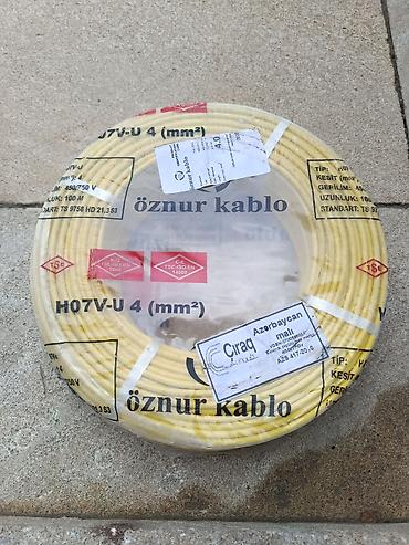 mis caydan: Öznur Kablo H07V-U elektrik kabeli - Tip: H07V-U - Kesit: 4 mm² (tək — 1