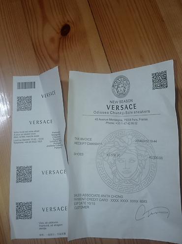 mon qelyan: Versace Odissea Chunky-Sole Sneakers – orijinal 43 razmer - Model — 2
