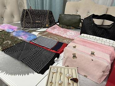 bandana: Qadın aksesuarları dəsti - Çantalar: - Leopard naxışlı, zəncirli — 1