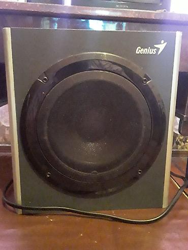 kalonka ev: Genius subwoofer + Edifier X120 2.1 akustika qutusu + masaüstü — 1