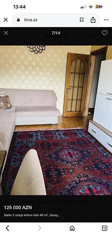 əmlak satisi: Bakı, Qaraçuxur qəs., 2 otaqlı, Köhnə tikili, 48 kv. m — 7