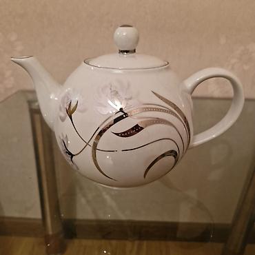 çaynik: Yeni, rəng - Ağ, Dəm caydanı, Farfor, 2,5 bucket volume l, İtaliya — 1