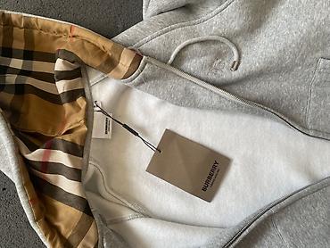 клетчатая: Мужская толстовка, S, M, Burberry, Новый, цвет - Серый, Платная доставка, Самовывоз — 3