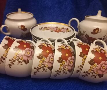 Çay dəstləri və servizlər: Çay dəsti, rəng - Ağ, Farfor — 7