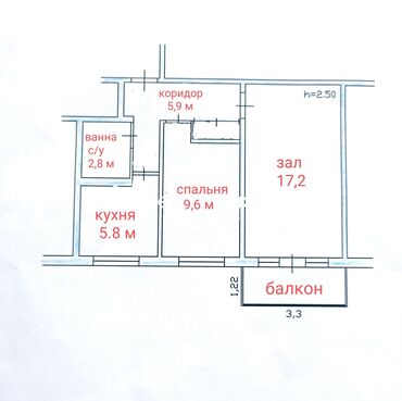 гоголя фрунзе: 2 комнаты, 4 м², 104 серия, 5 этаж, Старый ремонт