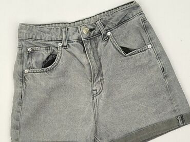 krótkie spodenki czarne z wysokim stanem: Denim, Szorty damskie, rozmiar XS