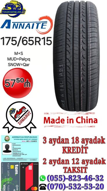Təkərlər: Yeni Şin Annaite 175 / 65 / R 15
