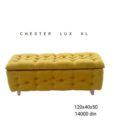 polovne kancelarijske stolice nis: Tabure "Chester Lux XL" u žutoj boji, dimenzija 120x40x50 cm, idealan