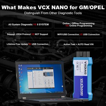 Alati za automobile: NOVO- VXDIAG Nano NX600 Pro za GM USB WiFi OBD2 VXDIAG NΑΝΟ NX600 Pro — 5