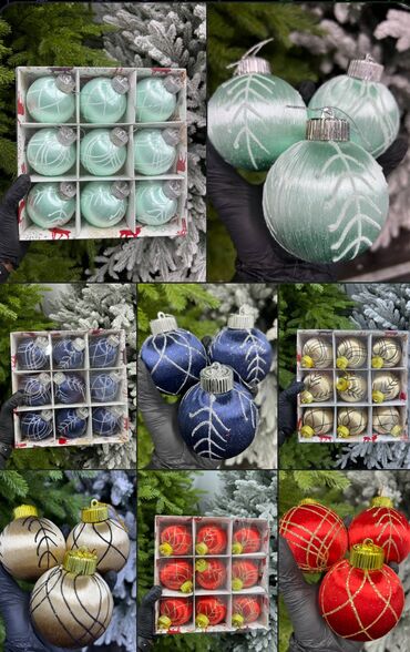 Ёлочные шары и украшения: Все виды елочных игрушек ✨🎄 Оптом и в розницу 🤗 Любые диаметры at lalafo.kg — 2 Ёлочные шары и украшения: Все виды елочных игрушек ✨🎄 Оптом и в розницу 🤗 Любые диаметры — 2