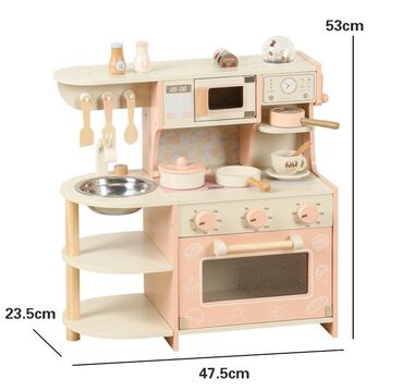 Игрушки: В наличии !!! Детская игровая кухня для девочки в нежно розовом цвете — 7