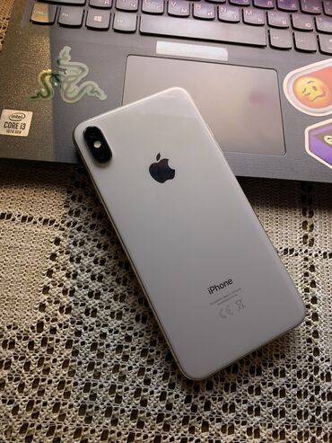 беспроводная зарядка: IPhone Xs Max, 512 GB, Gümüşü, Simsiz şarj, Face ID
