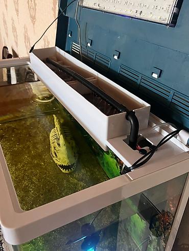 akvaryum filtiri: Akvaryum dəsti – LED işıqlı qapaq, daxili filtr sistemi və şkaflı — 4