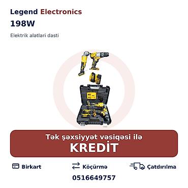 kreditle drel: Elan başlığı: Elektrik alətlər dəsti, 198W Elektrik alətlər dəsti — 1