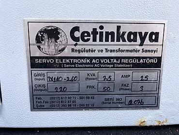 teze xalca: Satılır – Çetinkaya 7.5 kVA Servo Gərginlik Stabilizatoru Satılır — 3