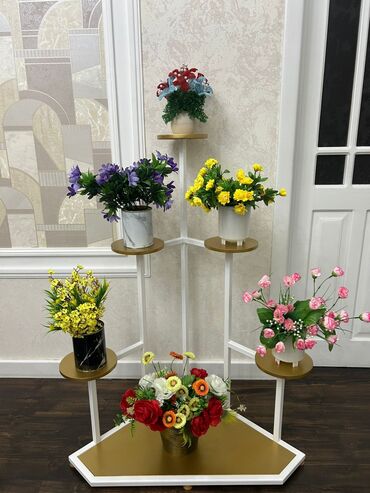 Rəflər, etajerkalar: Gül stendi подставка для цветов.Çiçək stendi və dekor. metal karkas — 13