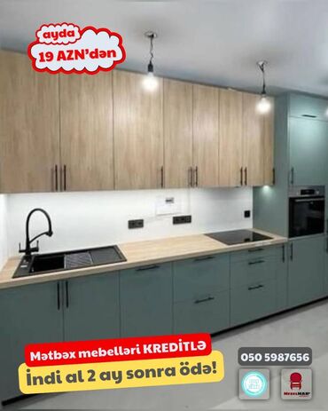 Sifarişlə mətbəx mebeli: Sifarişlə mətbəx dəsti, Özü çəkən petlələr, Sadə laminat, Kredit var, Pulsuz çatdırılma -da lalafo.az — 2 Sifarişlə mətbəx mebeli: Sifarişlə mətbəx dəsti, Özü çəkən petlələr, Sadə laminat, Kredit var, Pulsuz çatdırılma — 2