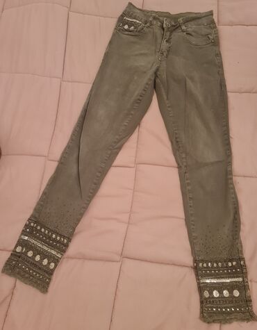 Farmerke: Farmerice kao nove. vel. s.m. polu obim struka su. 35cm. jedino — 8