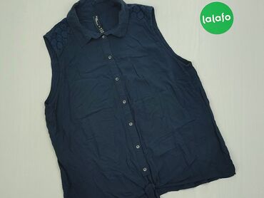Koszule i bluzki: Bluzka, XL (EU 42), stan - Bardzo dobry, wzór - Jednolity kolor, kolor - Niebieski