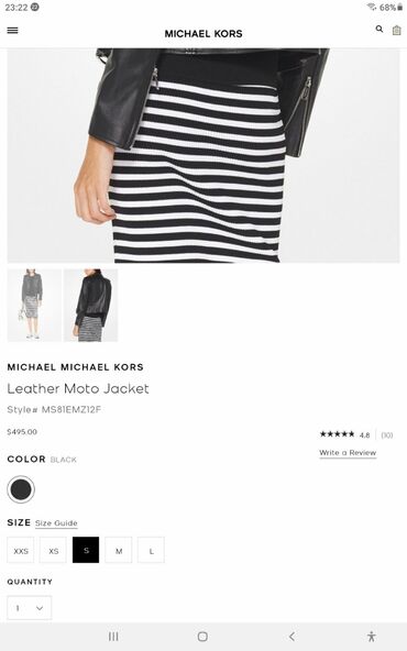 Ostale jakne, kaputi, prsluci: Michael Kors orig. kožna moto jakna iz USA S veličine. Jakna je od — 11