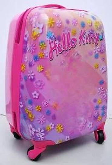 Rančevi, torbe i koferi: Dečji kofer Hello Kitty na točkiće - Dizajn: roze tvrda školjka sa — 10