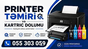 printer epson l850: Bütün növ ağ-qara və rəngli kartriclərin satışı, dolumu və təmiri — 7