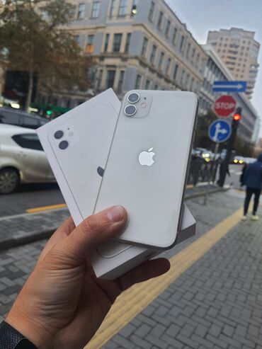 Apple iPhone: IPhone 11, 64 GB, Matte Silver, Zəmanət, Face ID