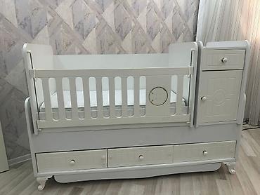 matras ortopedik: Uşaq beşiyi – çoxfunksiyalı kombi model - Rəng: ağ/kremlə tonlanmış - — 1