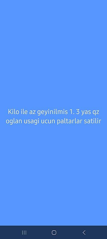 Детский мир: Kilo ilə az geyinilmiş uşaq geyimləri satılır. 1–3 yaş arası qız və — 1