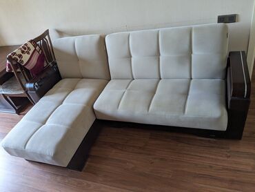 damla mebel фото: Угловой диван, Б/у, Раскладной, С подъемным механизмом, Набук, Нет доставки