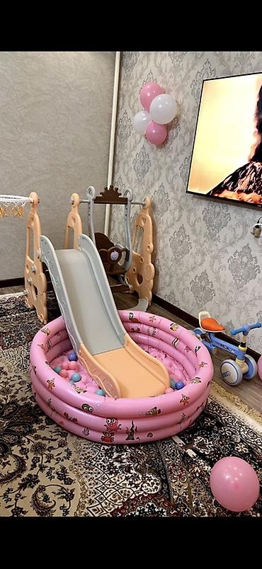 Детский игровой комплекс для дома: - Горка с плавным скатом и