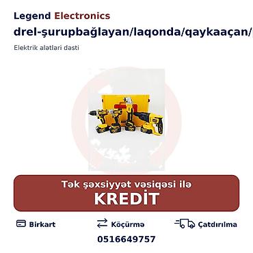 drelər: Elan başlığı: Akkumulyatorlu elektrik alətləri dəsti — 1