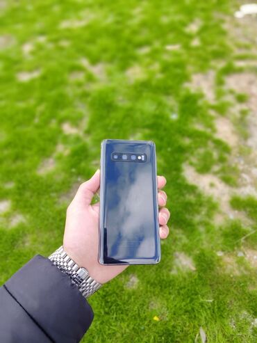 samsung on 6: Samsung Galaxy S10, 128 GB, rəng - Qara, Düyməli, Barmaq izi