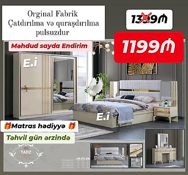 Yataq otağı dəsti – “Tarz” model Xüsusiyyətlər: - Komplekt: 2 qapılı lalafo.az -da Yataq otağı dəsti – “Tarz” model Xüsusiyyətlər: - Komplekt: 2 qapılı